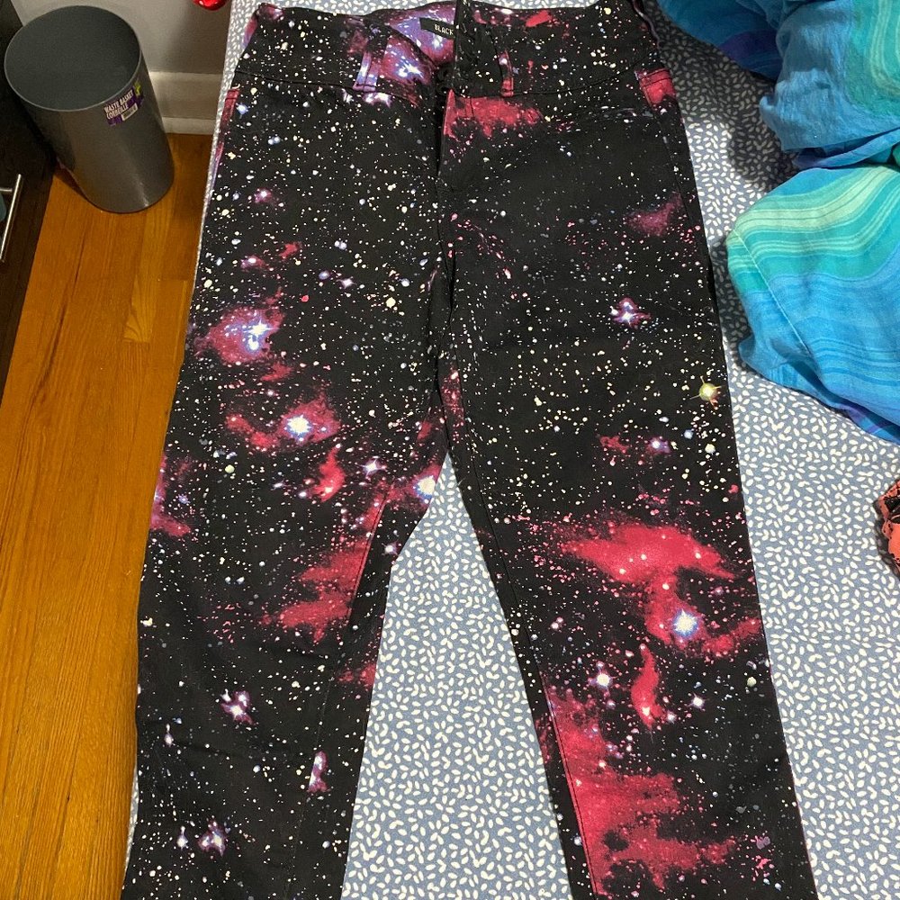 Galaxy skinny jeans from hot topic